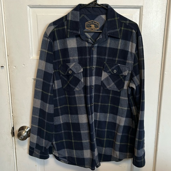 Freedom Foundry Mens Lightweight Plush Plaid Fleece Shirt - Picture 1 of 8